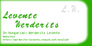 levente werderits business card